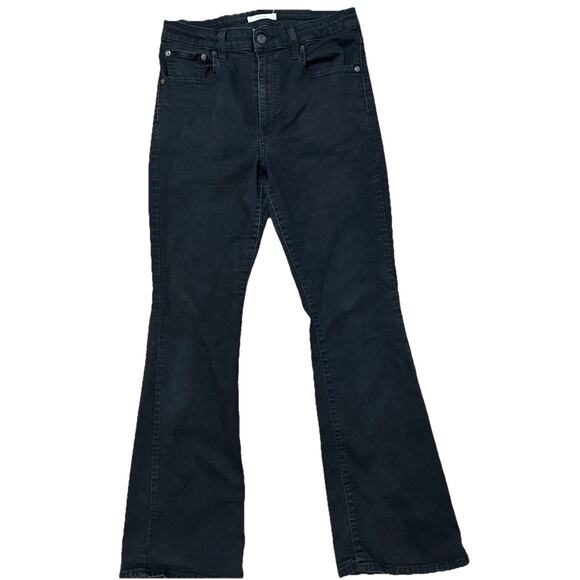 Levi’s Jeans Womens Black 726 Flare 31x32 Stretch Flared - Picture 1 of 13